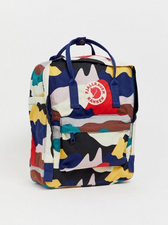 Fjallraven Handbags - Authenthic Fjällräven Kanken multi-colored camouflage Art Special dark straps